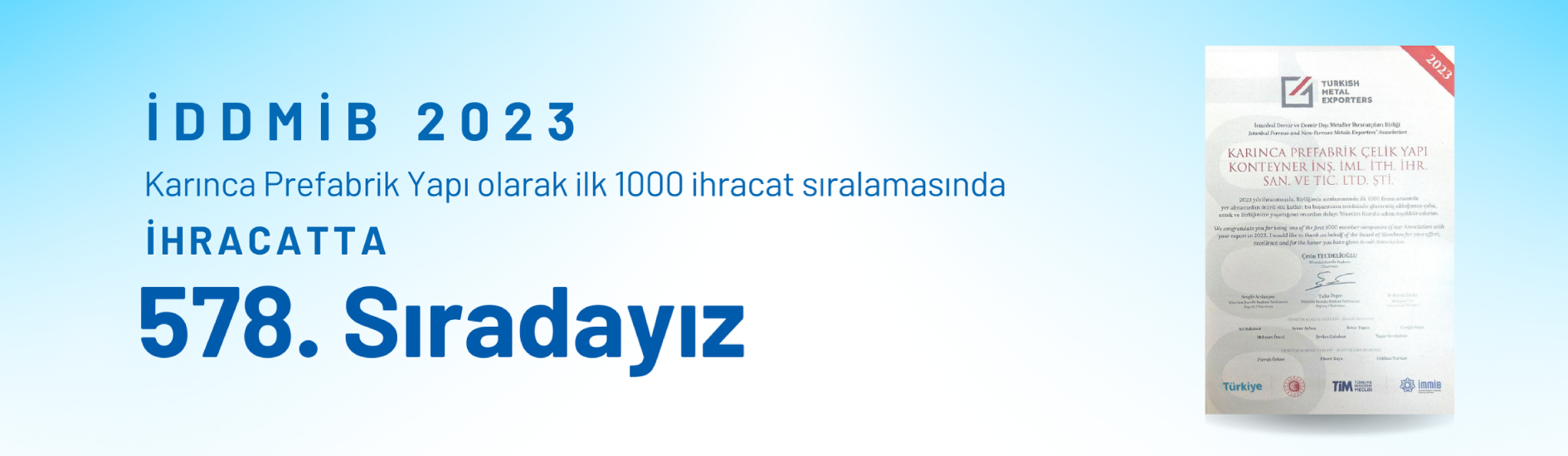 karinca prefebrik ihracat